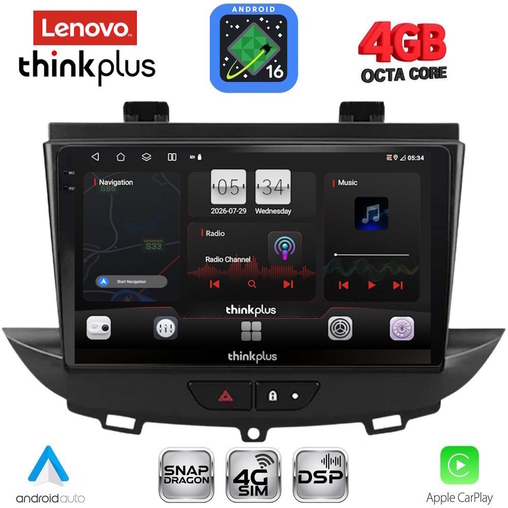 LTG7490_16 LENOVO LTG 7490_CPA (9inc) MULTIMEDIA TABLET for OPEL CROSSLAND – GRANDLAND mod. 2017-2025 - Image 1