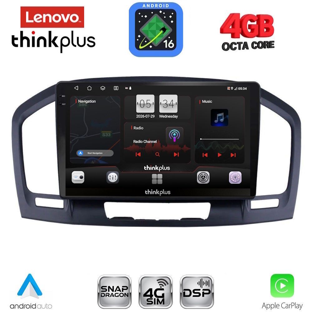 LTG7491_16 LENOVO LTG 7491BL_CPA (9inc) MULTIMEDIA TABLET for OPEL INSIGNIA mod. 2008-2013 (BLACK) - Image 1