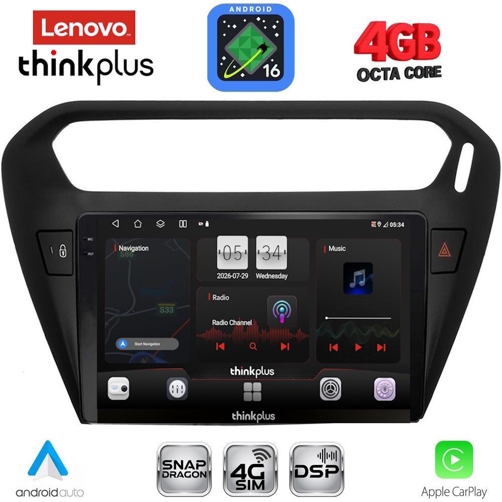 LTG7511BL_16 LENOVO LTG 7511BL_CPA (9inc) MULTIMEDIA TABLET for CITROEN ELYSEE – PEUGEOT 301 mod. 2013-2023 (BLACK) - Image 1