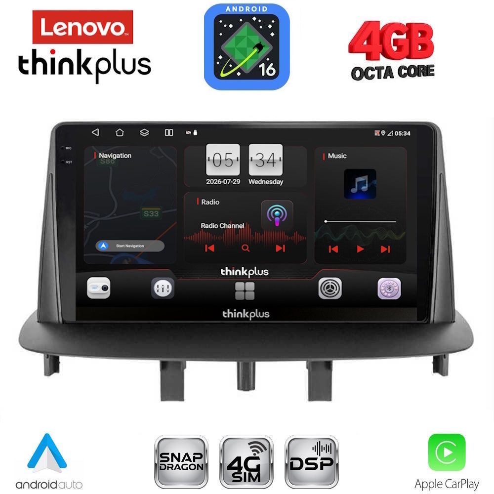 LTG7556_16 LENOVO LTG 7556_CPA (9inc) MULTIMEDIA TABLET for RENAULT MEGANE 3 mod. 2009-2016 - Image 1
