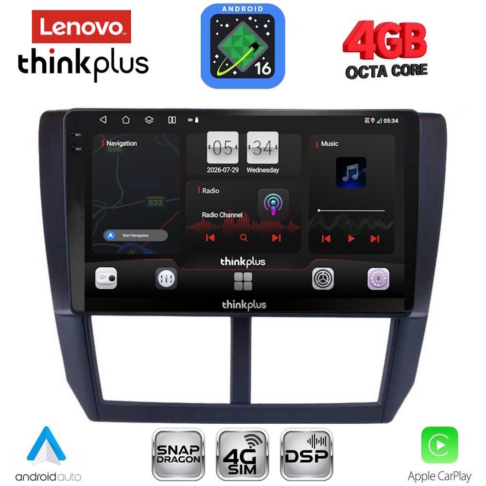 LTG7662_16 LENOVO LTG 7662_CPA (9inc) MULTIMEDIA TABLET for SUBARU FORESTER - IMPREZA - XV mod. 2008-2013 - Image 1