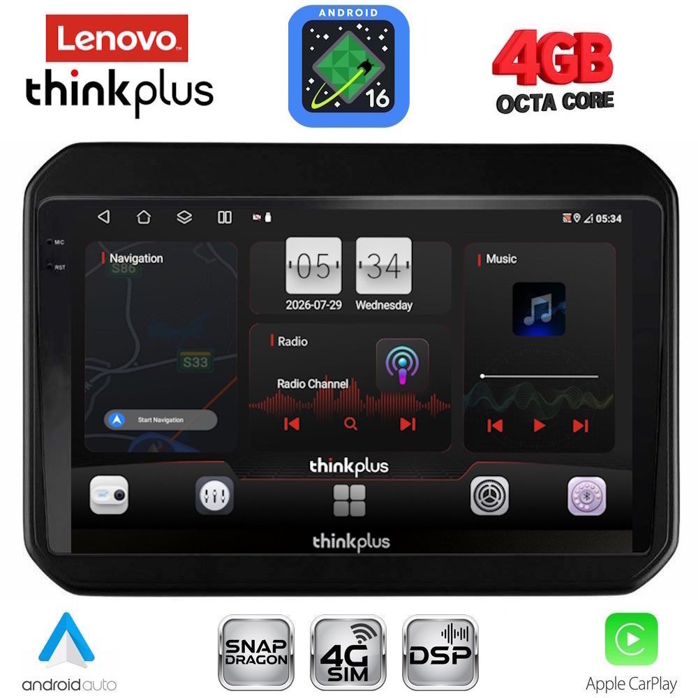 LTG7676_16 LENOVO LTG 7676_CPA (9inc) MULTIMEDIA TABLET for SUZUKI IGNIS mod. 2016-2026 - Image 1