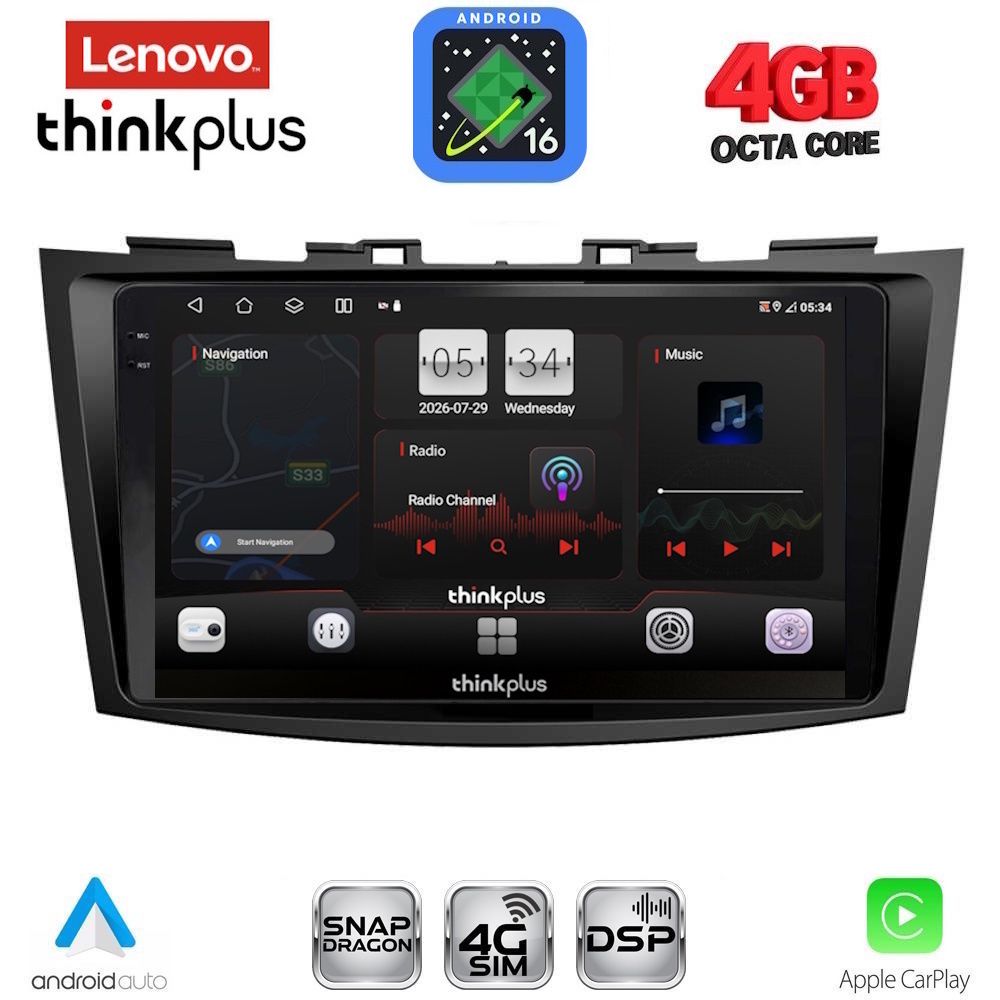 LTG7685_16 LENOVO LTG 7685_CPA (9inc) MULTIMEDIA TABLET for SUZUKI SWIFT mod. 2011-2016 - Image 1
