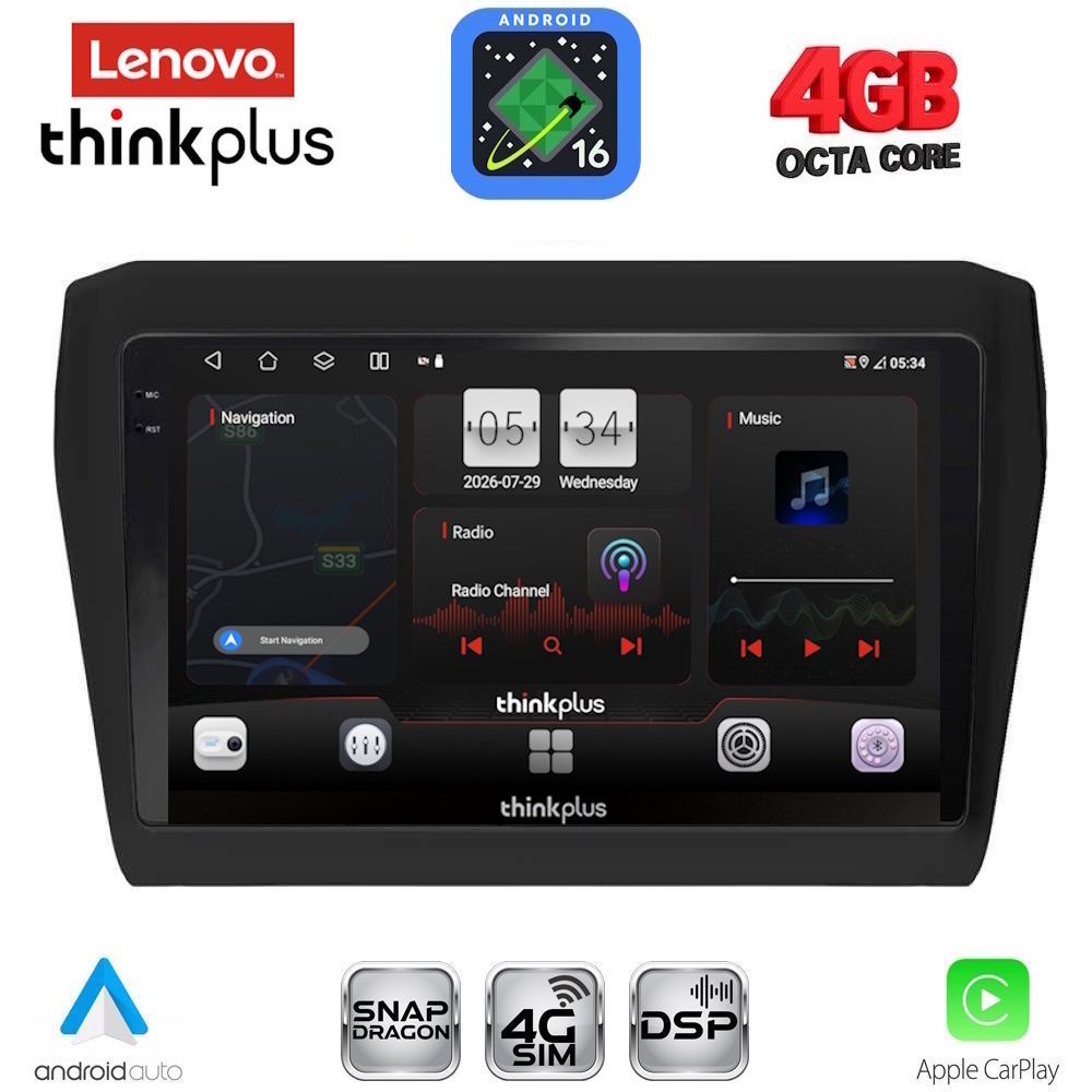 LTG7686_16 LENOVO LTG 7686_CPA (9inc) MULTIMEDIA TABLET for SUZUKI SWIFT mod. 2017-2023 - Image 1