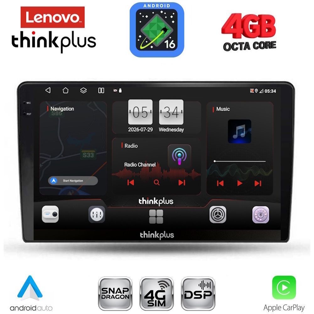 LTG7702_16 LENOVO LTG 7702_CPA (9inc) MULTIMEDIA TABLET for TOYOTA AURIS mod. 2007-2012 - Image 1