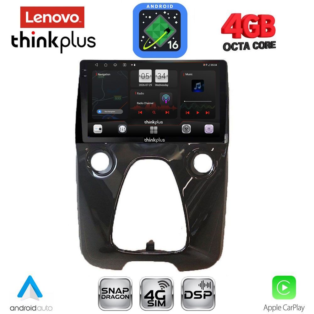 LTG7708_16-1 LENOVO LTG 7708_CPA A/C (10inc) MULTIMEDIA TABLET for CITROEN C1-PEUGEOT 108-TOYOTA AYGO mod. 2014-2022 - Image 1