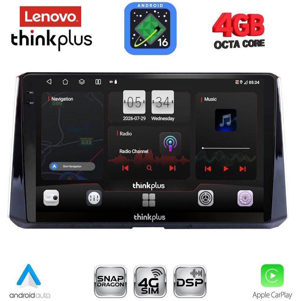 LTG7716_16 LENOVO LTG 7716_CPA (10inc) MULTIMEDIA TABLET for TOYOTA COROLLA mod. 2019-2026 - Image 1