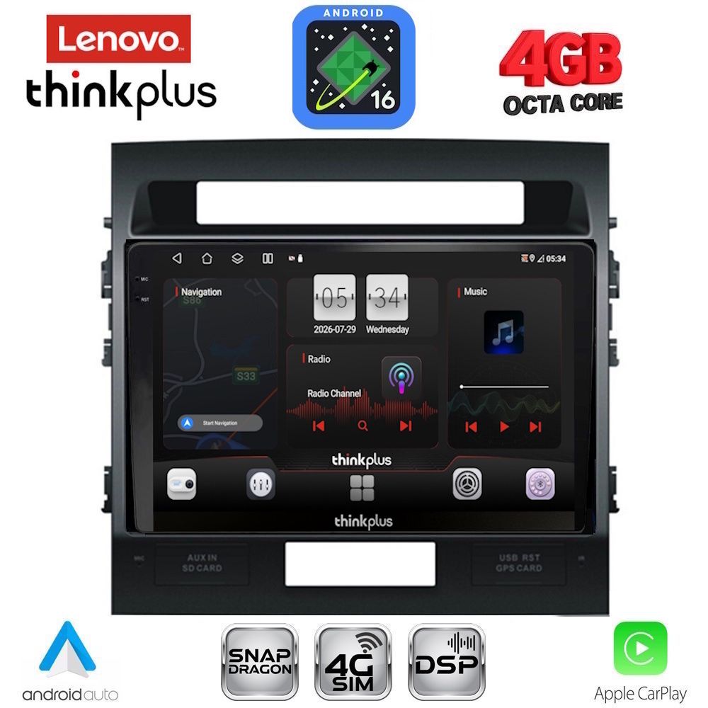 LTG7724_16 LENOVO LTG 7724_CPA (10inc) MULTIMEDIA TABLET for TOYOTA LAND CRUISER mod. 2008-2015 - Image 1