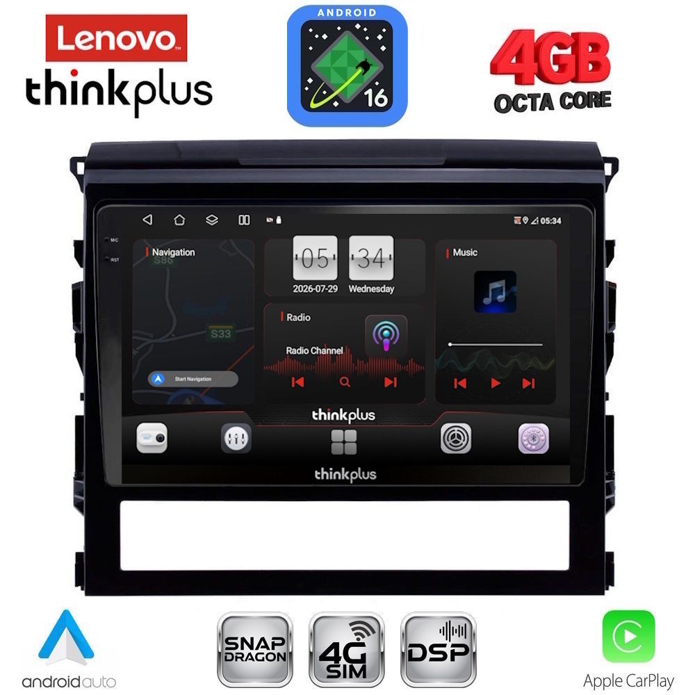 LTG7725_16 LENOVO LTG 7725_CPA (9inc) MULTIMEDIA TABLET for TOYOTA LANDCRUISER mod. 2016-2019 - Image 1