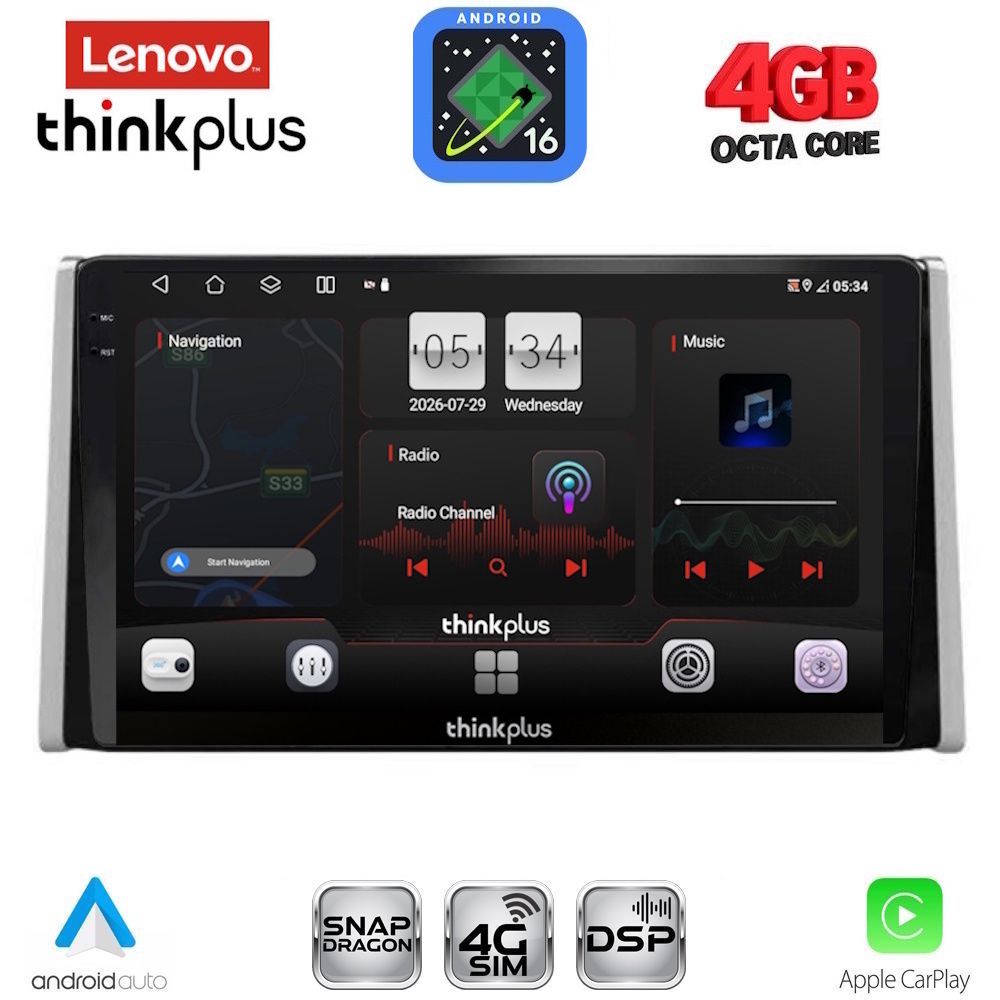 LTG7734_16 LENOVO LTG 7734_CPA (10inc) MULTIMEDIA TABLET for TOYOTA RAV 4 mod. 2019-2025 - Image 1
