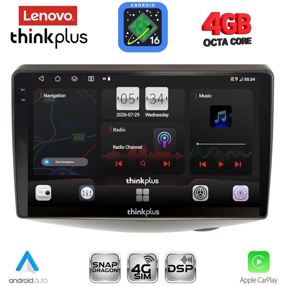 LTG7735_16 LENOVO LTG 7735_CPA (9inc) MULTIMEDIA TABLET for TOYOTA YARIS mod. 1999-2006 - Image 1