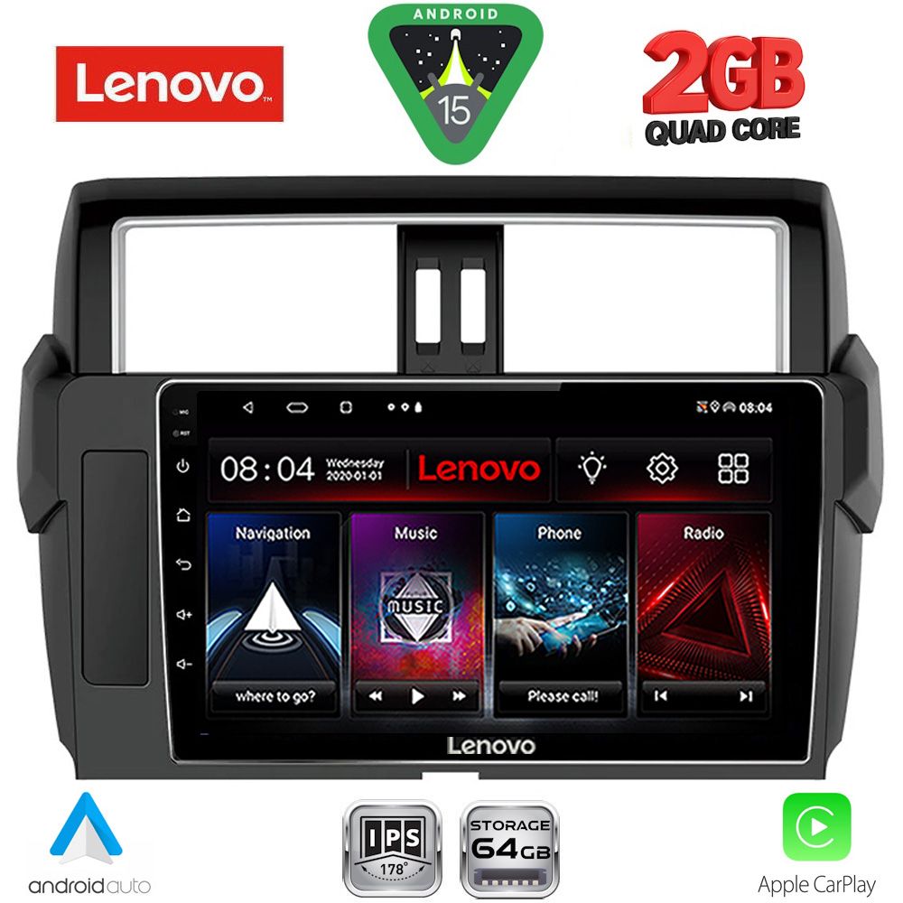 LVD2777ΒL_15 LENOVO LVD 2777_CPA (10inc) MULTIMEDIA TABLET for TOYOTA PRADO mod. 2014-2017 - Image 1