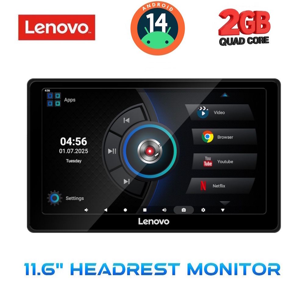 LVE7010_14 LENOVO LVD 7010_HR (11.6” HEADREST MONITOR) - Image 1