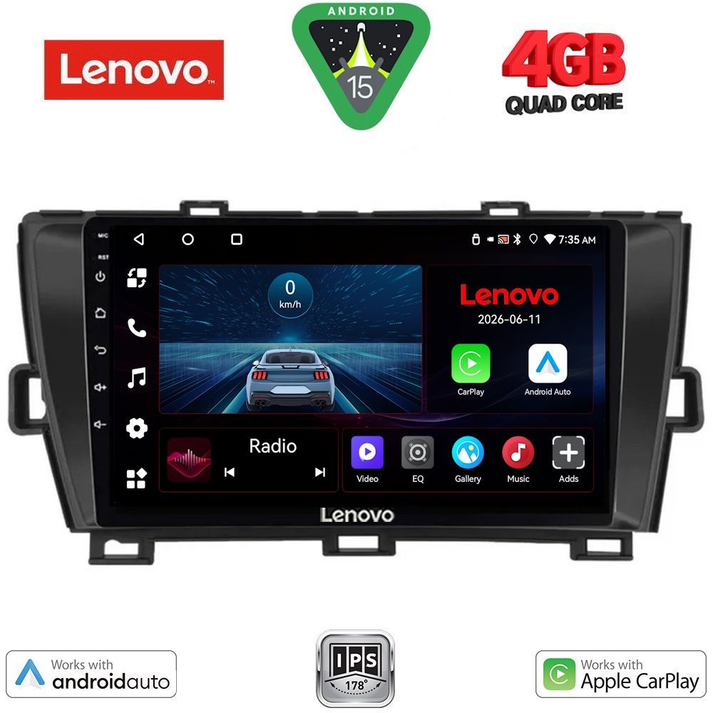 LVE7726BL_15 LENOVO LVE 8726BL_CPAA (9inc) MULTIMEDIA TABLET for TOYOTA PRIUS mod. 2009-2015 (BLACK) - Image 1