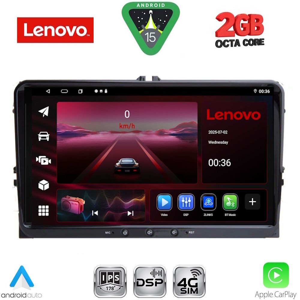 LVF489-15 LENOVO LVF 489_CPA (9inc) MULTIMEDIA TABLET for SEAT - SKODA - VW mod. 2004-2014 - Image 1