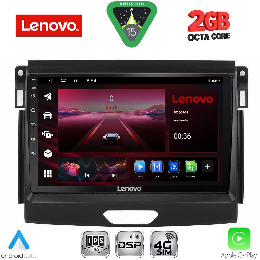 LVF5172A_15 LENOVO LVF 5172A_CPA (9inc) MULTIMEDIA TABLET for FORD RANGER mod. 2015-2018 - Image 1