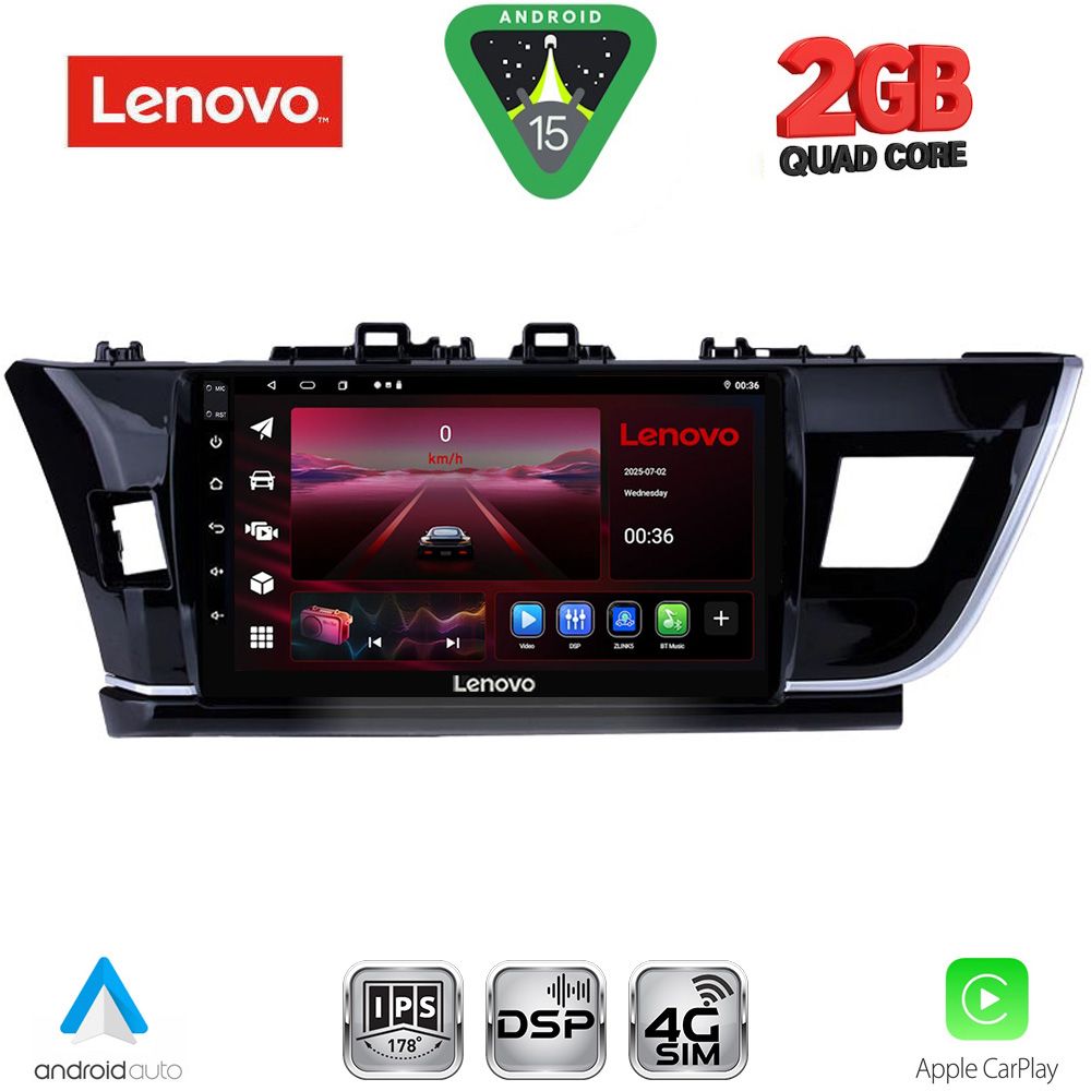 LVF5714BIG_15 LENOVO LVF 5714BIG_CPA (10inc) MULTIMEDIA TABLET for TOYOTA COROLLA mod. 2013-2016 - Image 1