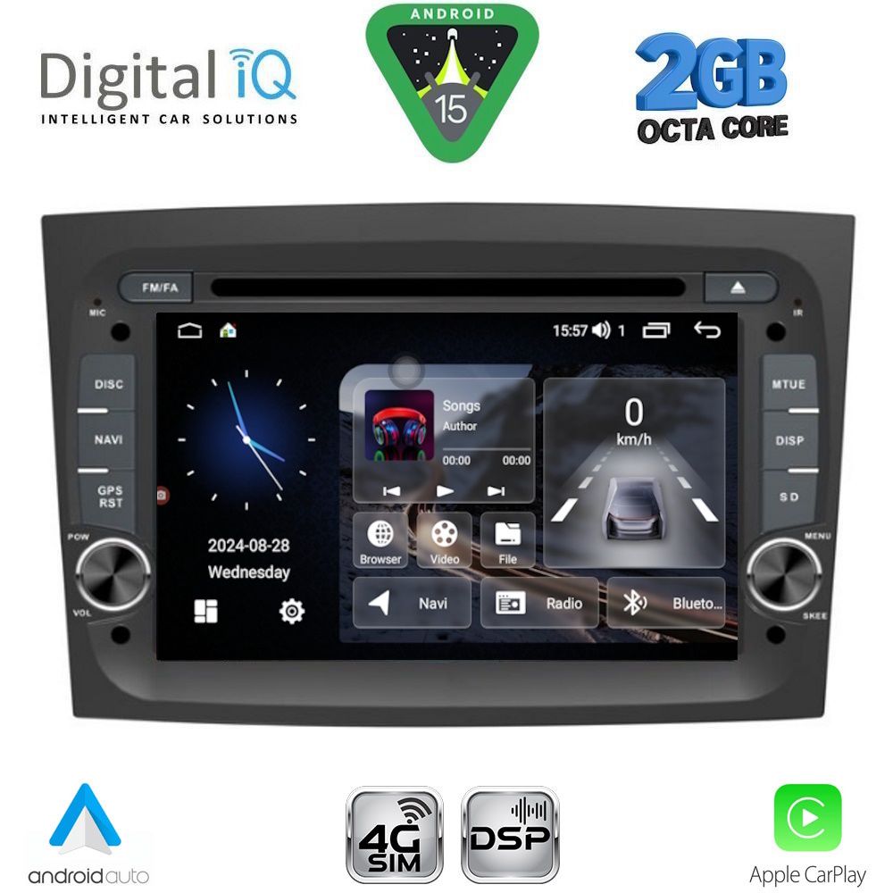 MSF338-15 DIGITAL IQ MSF 338_CPA (7" DECK) MULTIMEDIA SYSTEM for FIAT DOBLO mod. 2015-2022 - Image 1