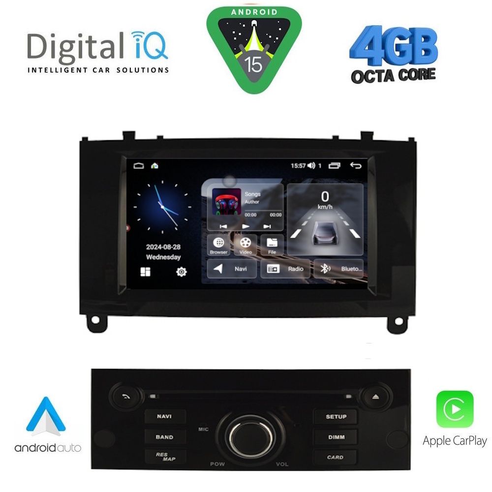 MSG488BL-15 DIGITAL IQ MSG 488BL_CPA (7” DECK) MULTIMEDIA SYSTEM for PEUGEOT 407 mod. 2004-2011 - Image 1