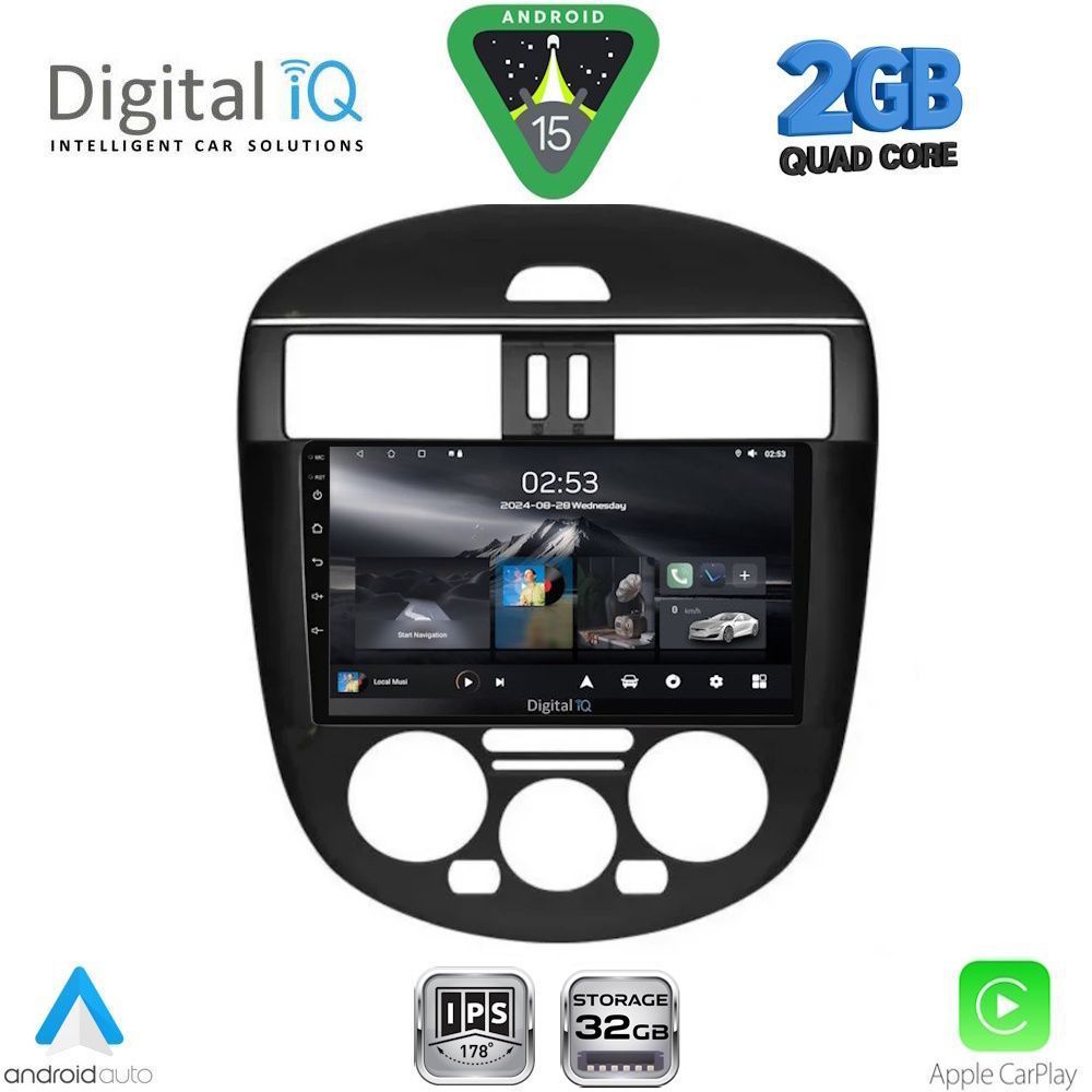 RSD1465AC-15-1 DIGITAL IQ RSD 1465B AC_CPA (9inc) MULTIMEDIA TABLET for NISSAN TIIDA mod. 2012-2015 with A/C - Image 1