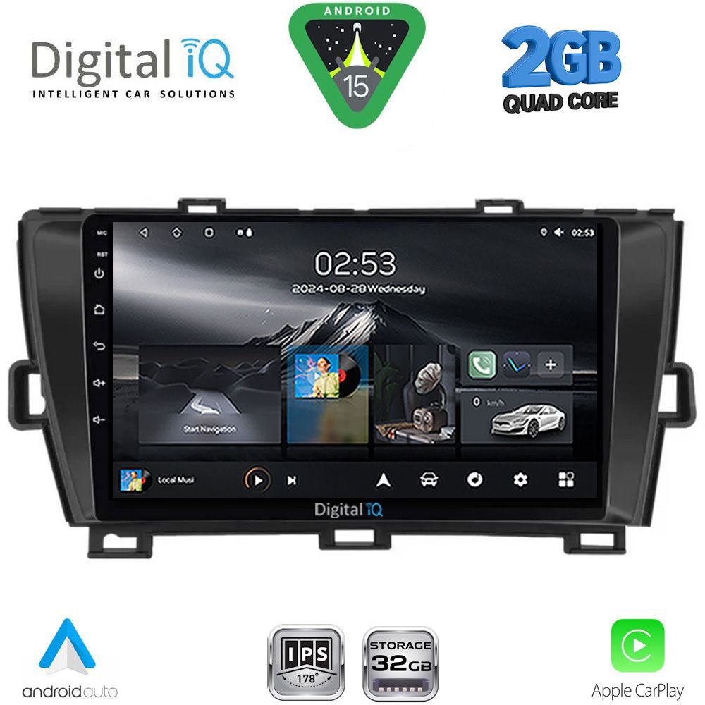RSD1726BL_15-1 DIGITAL IQ RSD 1726BL_CPA (9inc) MULTIMEDIA TABLET for TOYOTA PRIUS mod. 2009-2015 (BLACK) - Image 1