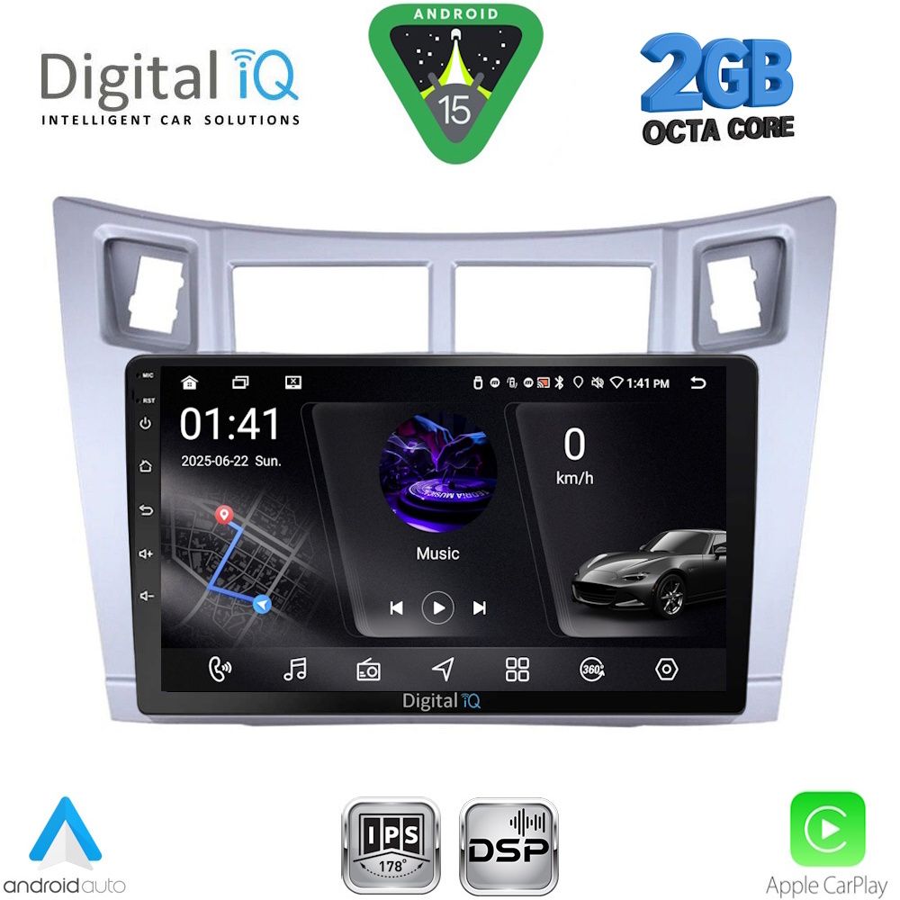 RSF4736SL_15 DIGITAL IQ RSF 4736SL_CPAA (9inc) MULTIMEDIA TABLET for TOYOTA YARIS mod. 2006-2011 (SILVER) - Image 1