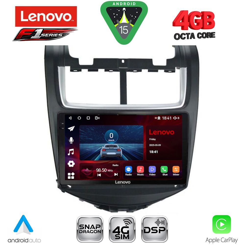 SSQ9075-15 LENOVO SSQ 9074B_CPA (9inc) MULTIMEDIA TABLET for CHEVROLET AVEO mod. 2014-2017 - Image 1