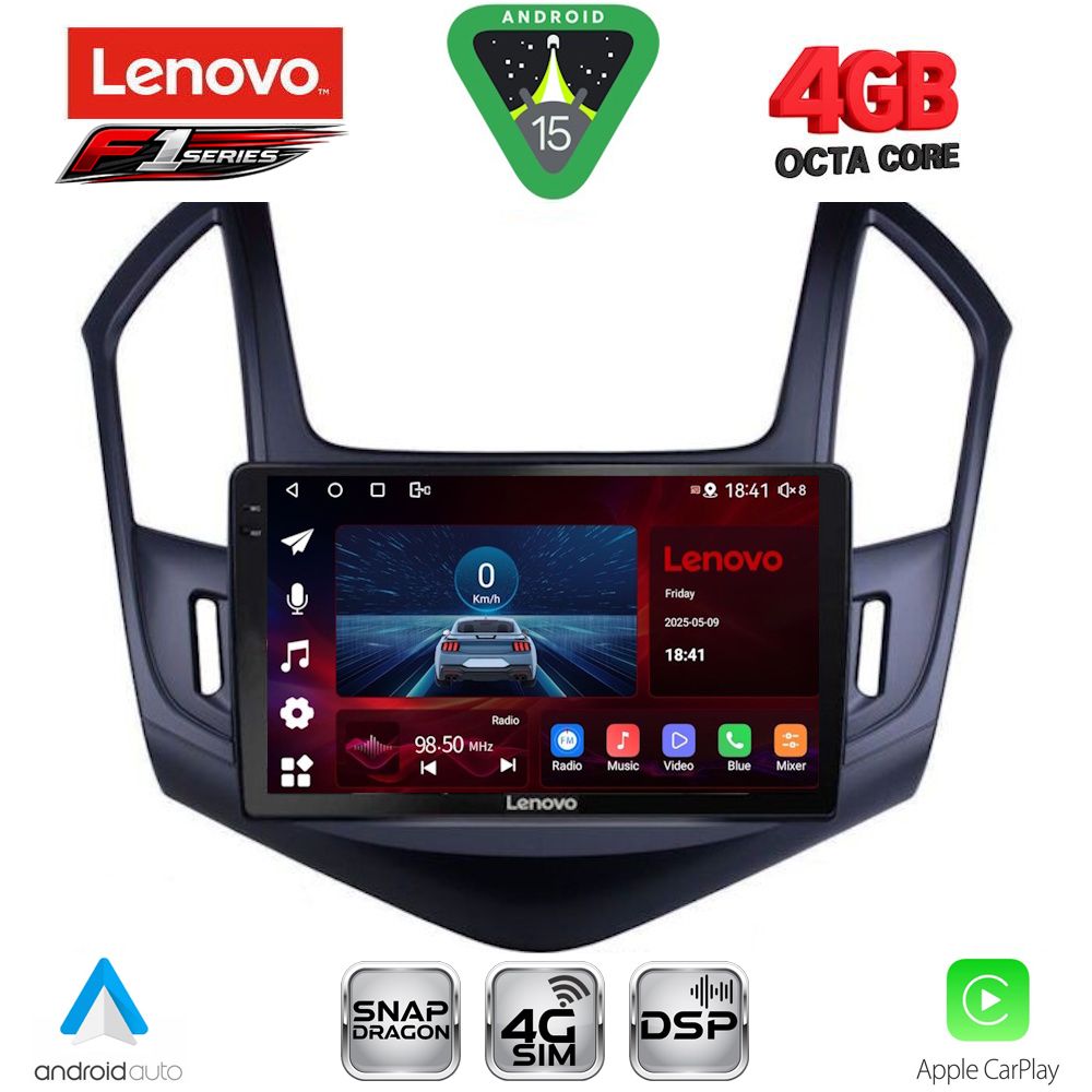 SSQ9077-15 LENOVO SSQ 9076B_CPA (9inc) MULTIMEDIA TABLET for CHEVROLET CRUZE mod. 2013-2015 - Image 1