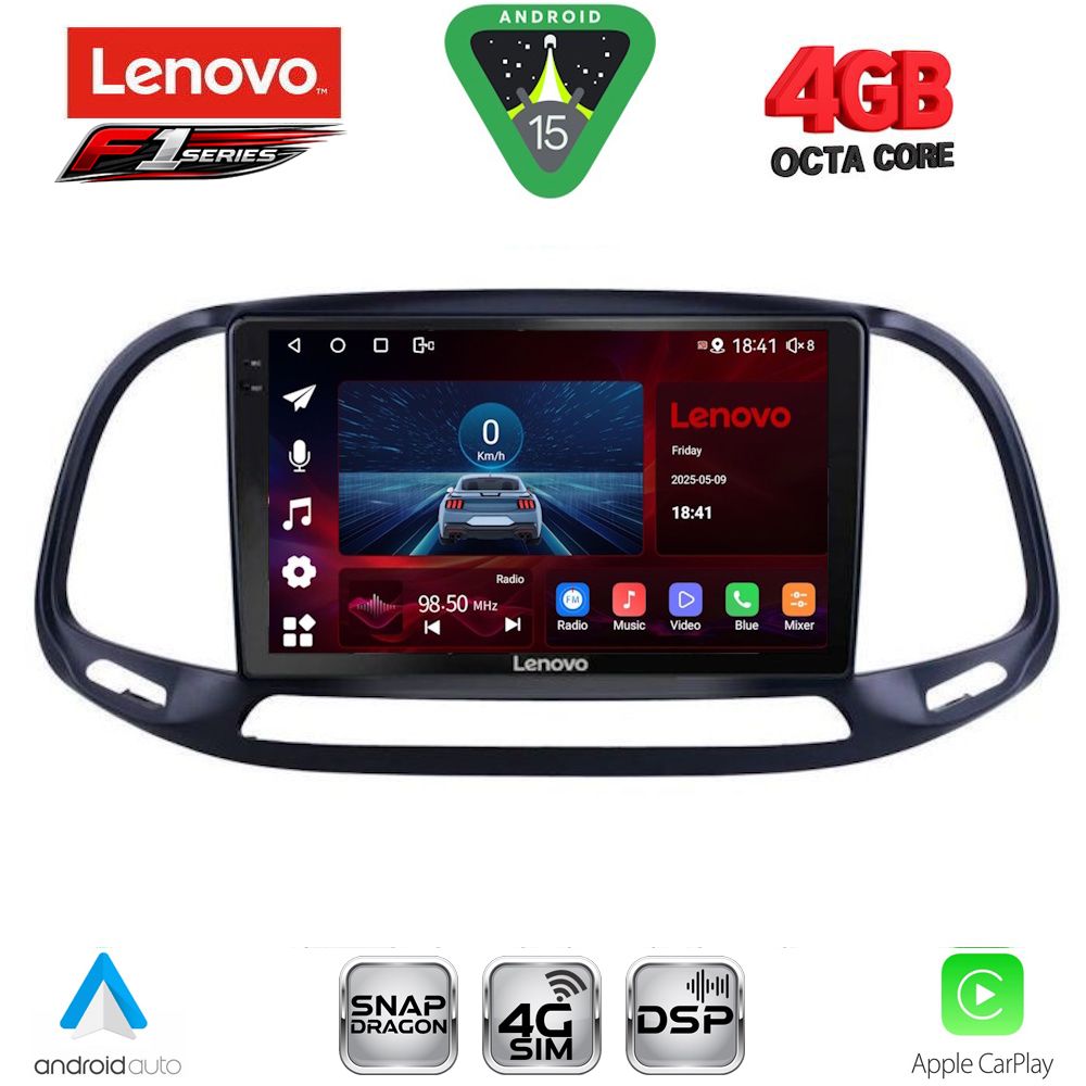 SSQ9138-15 LENOVO SSQ 9138_CPA (9inc) MULTIMEDIA TABLET for FIAT DOBLO – OPEL COMBO mod. 2015-2018 - Image 1