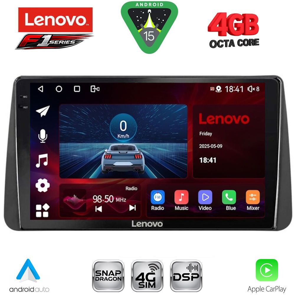 SSQ9149-15 LENOVO SSQ 9149_CPA DASH (9inc) MULTIMEDIA TABLET for FIAT TIPO mod. 2018-2023 - Image 1