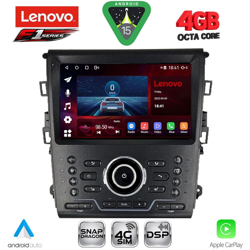 SSQ9164CL_15 LENOVO SSQ 9164_CPA CLIMA (9inc) MULTIMEDIA TABLET for FORD MONDEO mod. 2014-2023 - Image 1