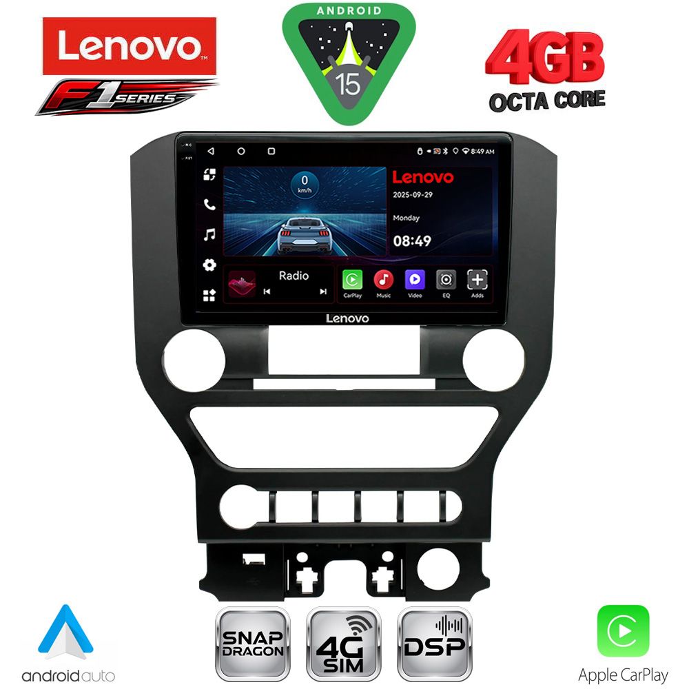 SSQ9166-4BUT_15 LENOVO SSQ 9166_CPA 4BUT (9inc) MULTIMEDIA TABLET for FORD MUSTANG mod. 2015-2020 - Image 1