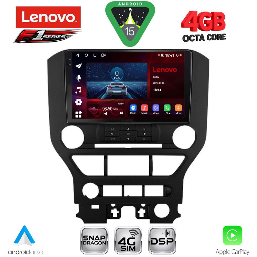 SSQ9166_15 LENOVO SSQ 9166_CPA 3BUT (9inc) MULTIMEDIA TABLET for FORD MUSTANG mod. 2015-2020 - Image 1