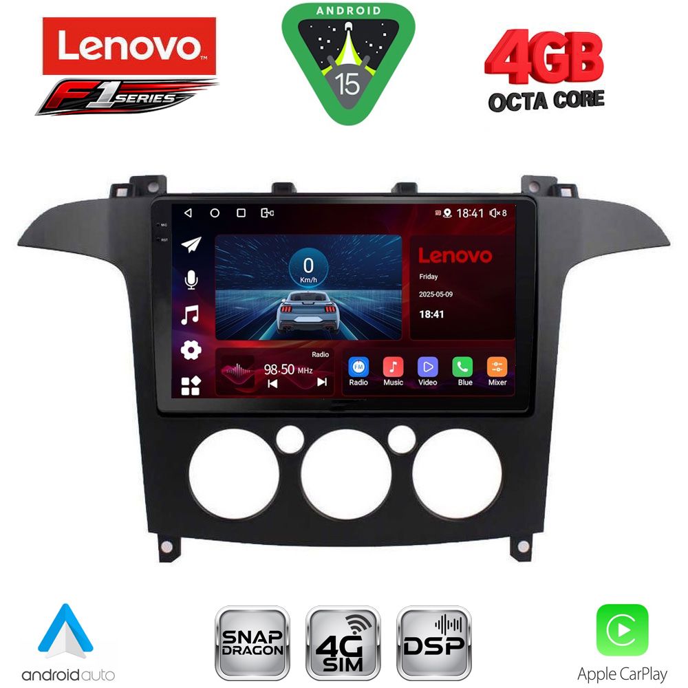 SSQ9175AC_15 LENOVO SSQ 9175_CPA A/C (9inc) MULTIMEDIA TABLET for FORD SMAX mod. 2006-2014 - Image 1