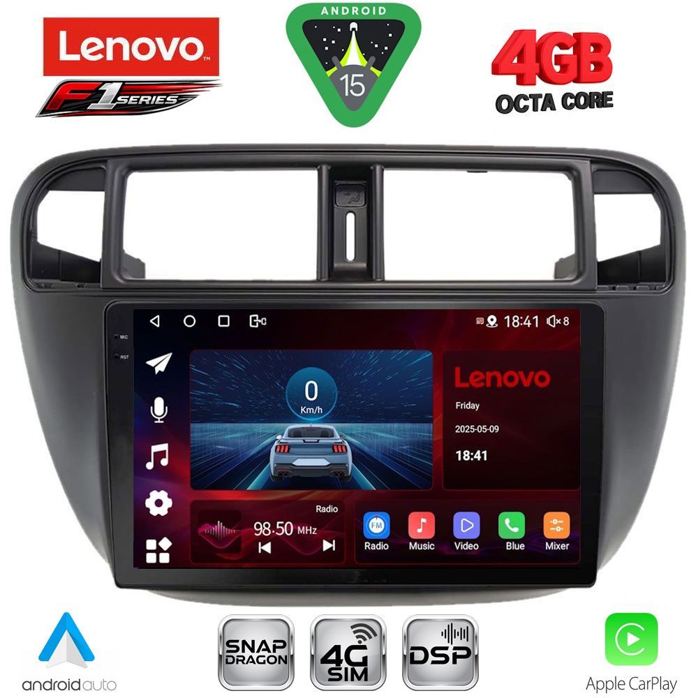 SSQ9186_15 LENOVO SSQ 9186_CPA A/C (9inc) MULTIMEDIA TABLET for HONDA CIVIC mod. 1995-2001 - Image 1