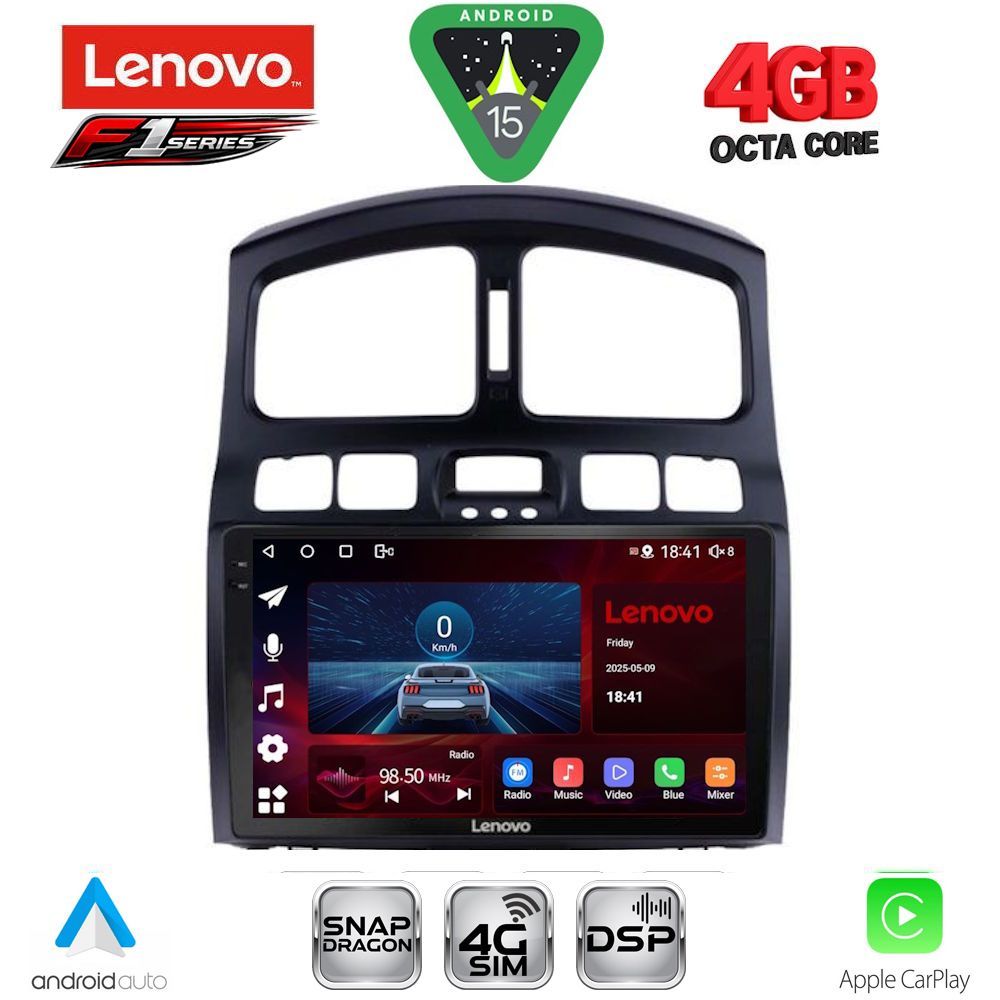 SSQ9236-15 LENOVO SSQ 9236_CPA (9inc) MULTIMEDIA TABLET for HYUNDAI SANTA FE mod. 2003-2006 - Image 1