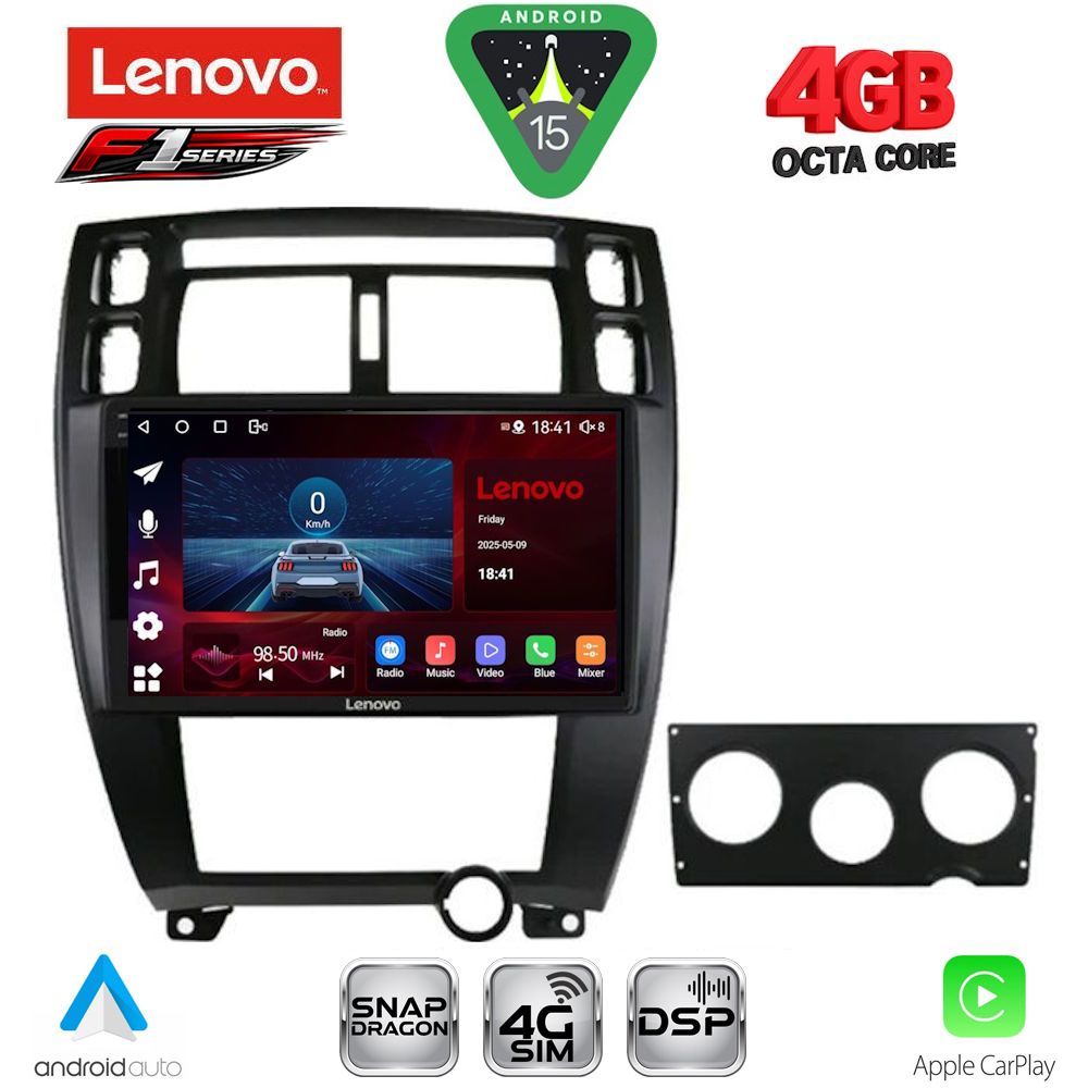 SSQ9241BL-15 LENOVO SSQ 9241BL_CPA (10inc) MULTIMEDIA TABLET for HYUNDAI TUCSON mod. 2004-2010 (BLACK) - Image 1