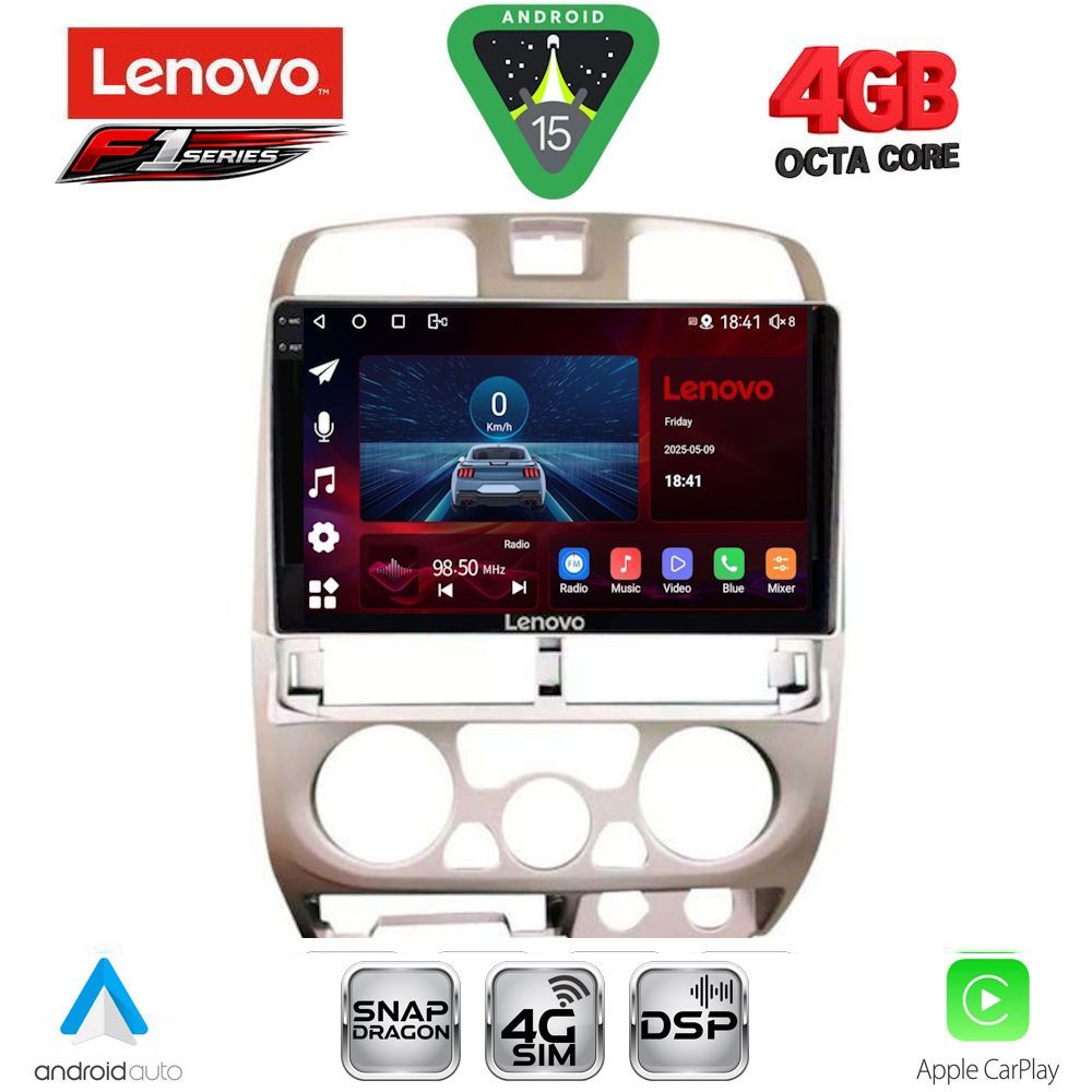 SSQ9253SL-15 LENOVO SSQ 9253SL_CPA (9inc) MULTIMEDIA TABLET for ISUZU D-MAX mod. 2002-2008 (SILVER) - Image 1