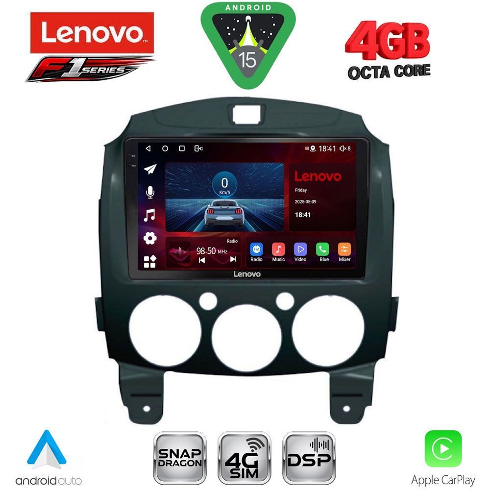 SSQ9361_15 LENOVO SSQ 9361_CPA (9inc) MULTIMEDIA TABLET for MAZDA 2 mod. 2007-2014 - Image 1