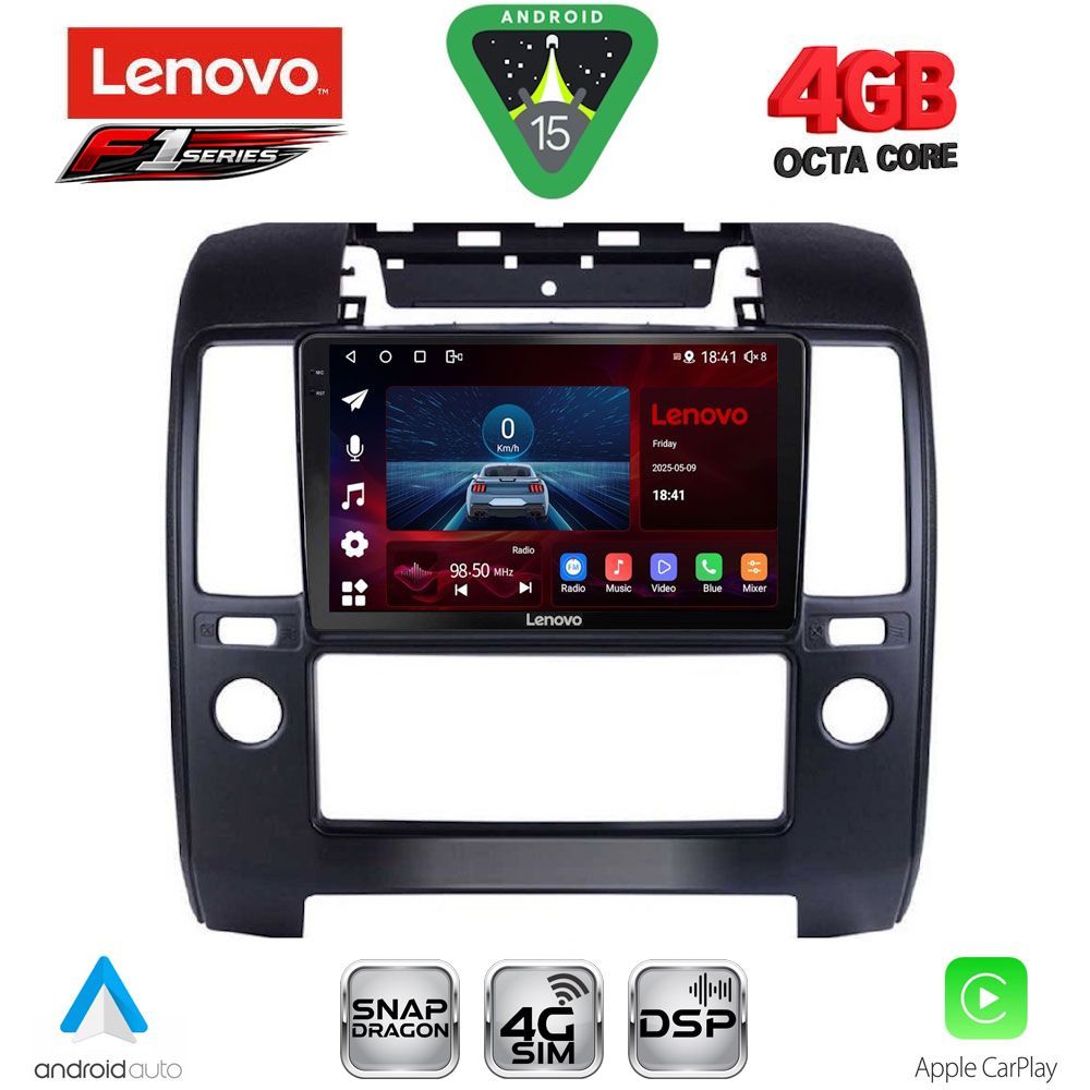 SSQ9454_15 LENOVO SSQ 9454_CPA A/C (9inc) MULTIMEDIA TABLET for NISSAN NAVARA D40 mod. 2006-2011 με A/C - Image 1