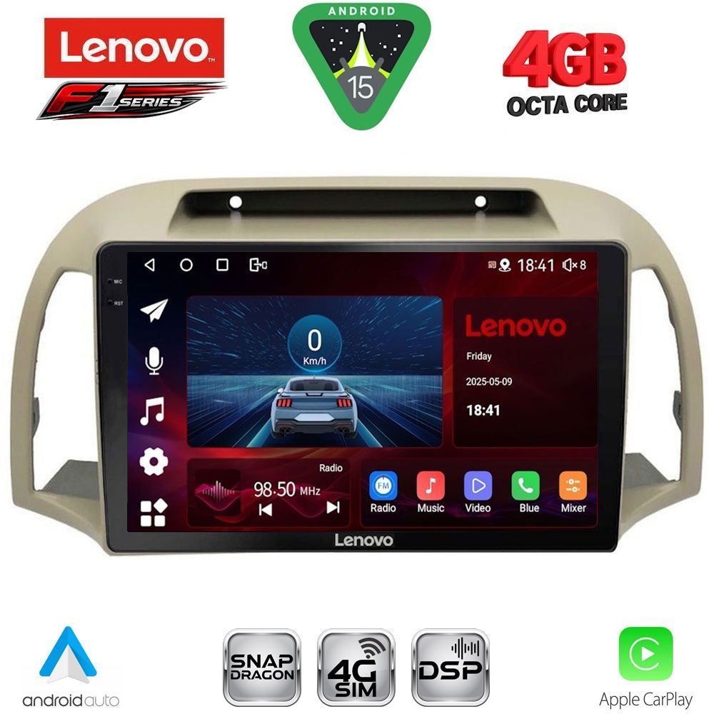 SSQ9457BG_15 LENOVO SSQ 9457BG_CPA (9inc) MULTIMEDIA TABLET for NISSAN MICRA K12 mod. 2002-2010 (BEIGE) - Image 1
