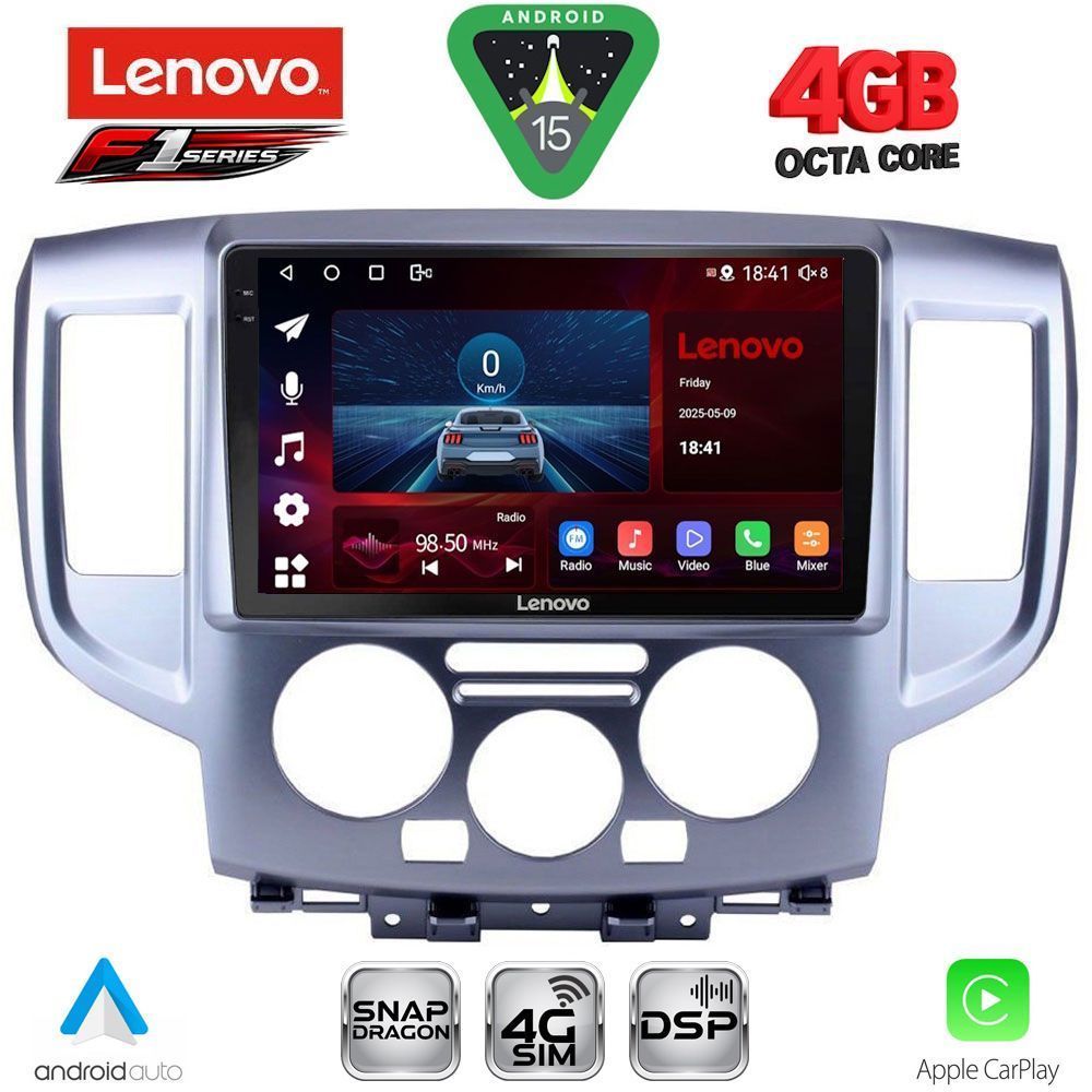 SSQ9458SL_15 LENOVO SSQ 9458SL_CPA (9inc) MULTIMEDIA TABLET for NISSAN NV 200 mod. 2009-2020 (SILVER) - Image 1