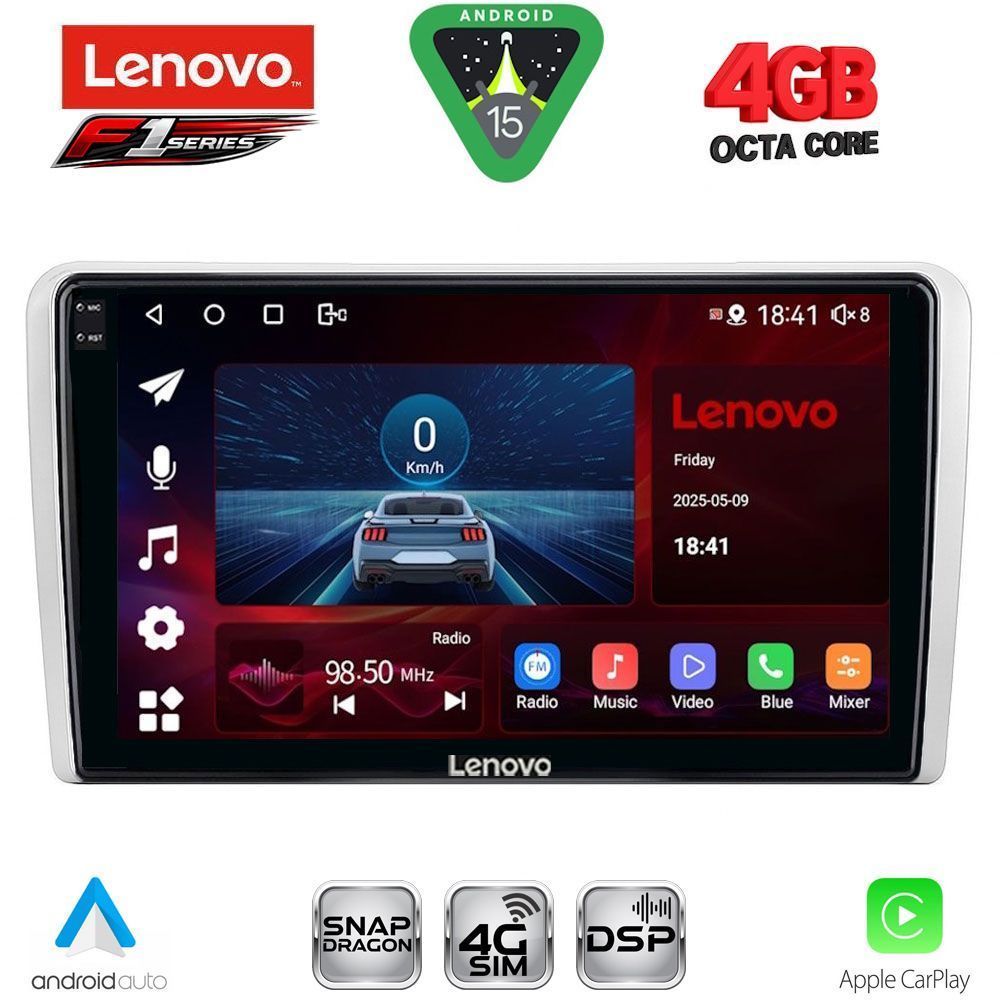 SSQ9481SL_15 LENOVO SSQ 9481SL_CPA (9inc) MULTIMEDIA TABLET for OPEL ALL mod. 2004-2014 (SILVER) - Image 1