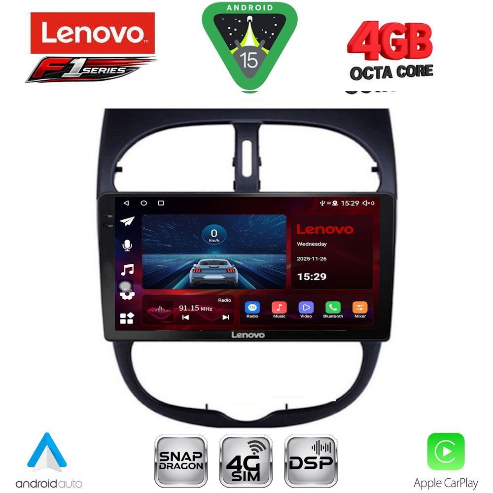 SSQ9506-15 LENOVO SSQ 9506_CPA (9inc) MULTIMEDIA TABLET for PEUGEOT 206 mod. 1998-2006 - Image 1