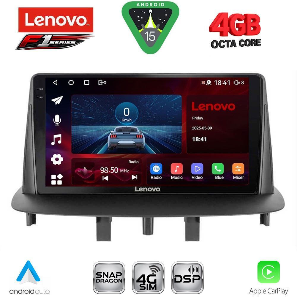 SSQ9556_15 LENOVO SSQ 9556_CPA (9inc) MULTIMEDIA TABLET for RENAULT MEGANE 3 mod. 2009-2016 - Image 1