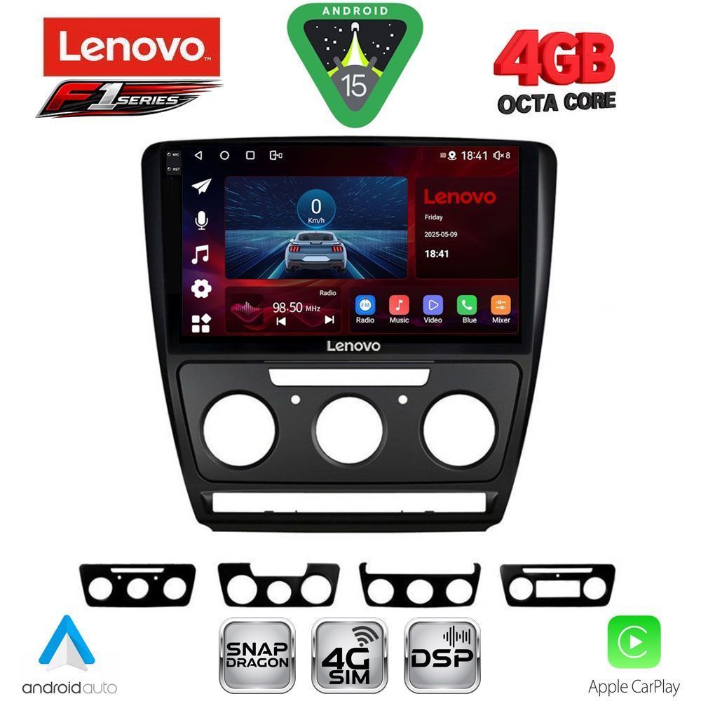 SSQ9595BL_15 LENOVO SSQ 9595BL_CPA (10inc) MULTIMEDIA TABLET for SKODA OCTAVIA 5 mod. 2005-2012 (BLACK) - Image 1