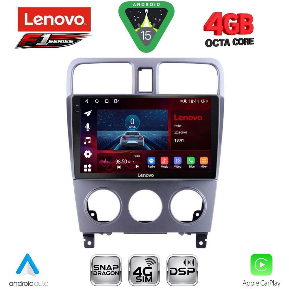 SSQ9661_15 LENOVO SSQ 9661_CPA (9inc) MULTIMEDIA TABLET for SUBARU FORESTER mod. 2002-2008 - Image 1