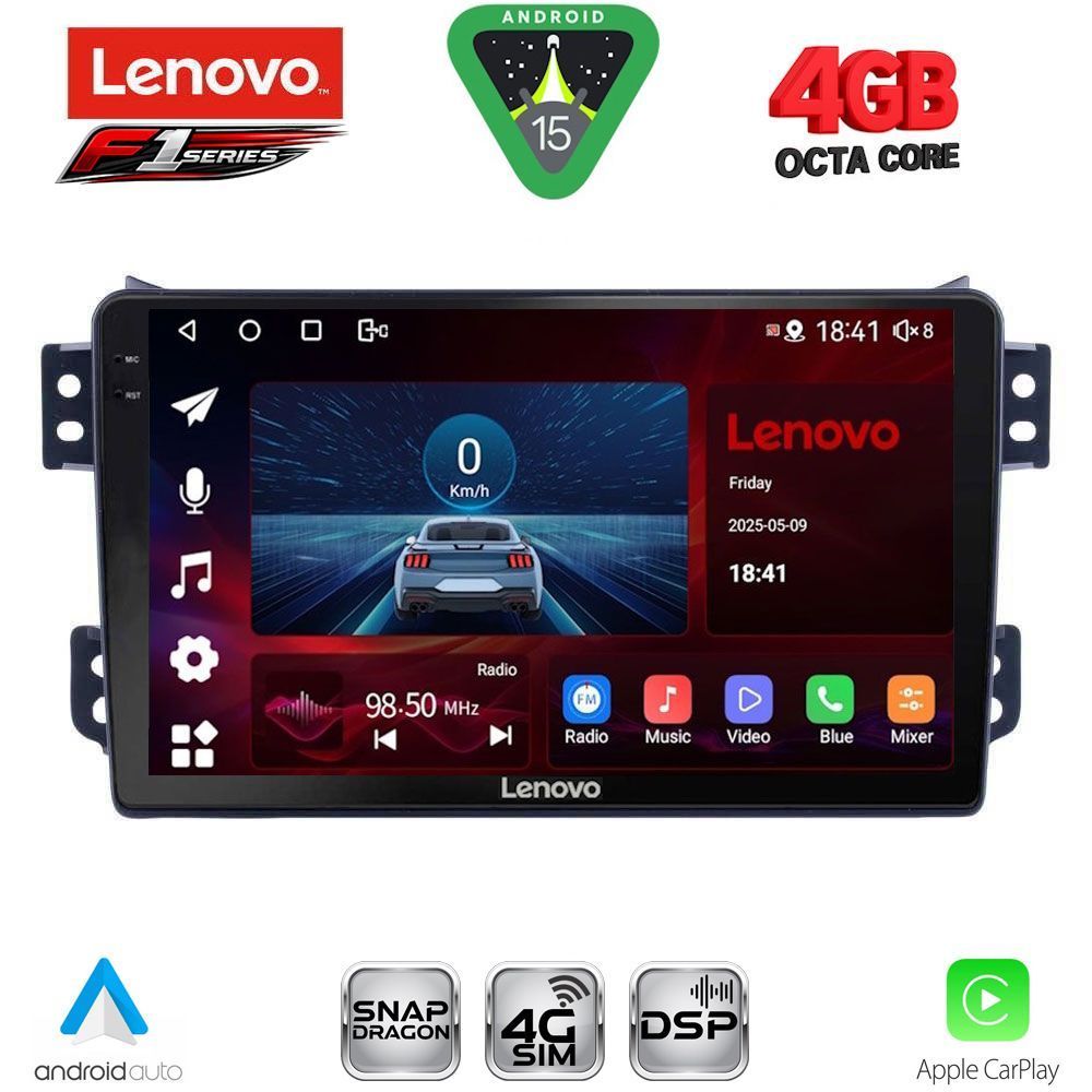 SSQ9682_15 LENOVO SSQ 9682_CPA (9inc) MULTIMEDIA TABLET for OPEL AGILA - SUZUKI SPLASH mod. 2008-2018 - Image 1