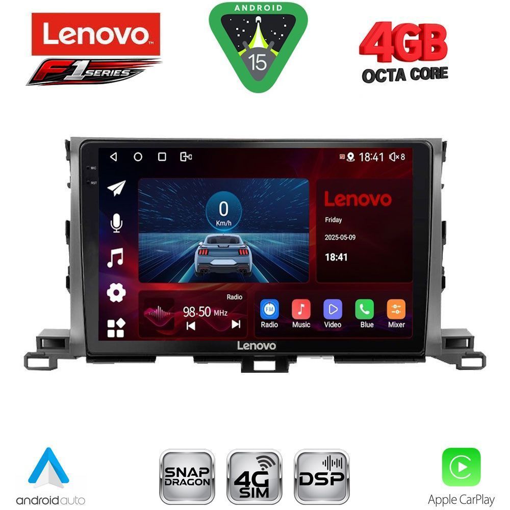 SSQ9700_15 LENOVO SSQ 9700_CPA (10inc) MULTIMEDIA TABLET for TOYOTA HIGHLANDER mod. 2014-2019 - Image 1