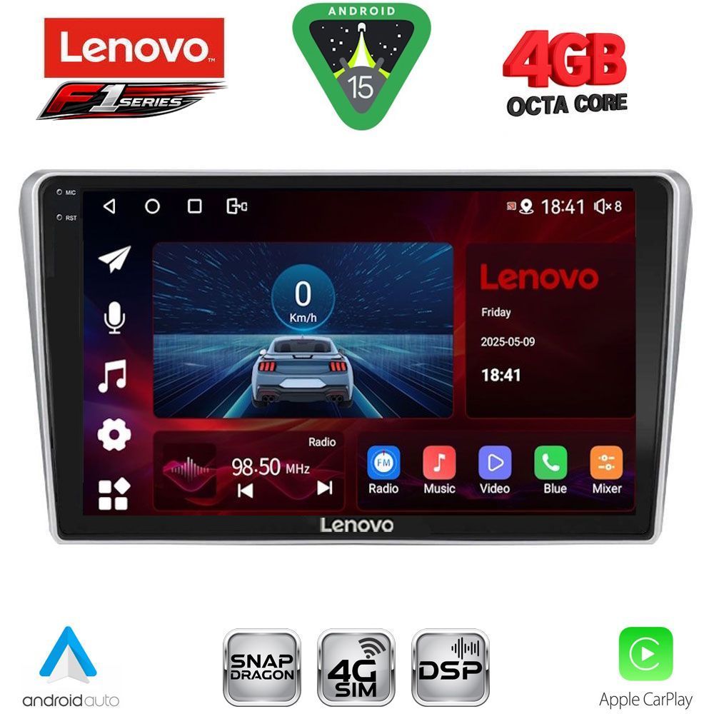 SSQ9704SL_15 LENOVO SSQ 9704SL_CPA (9inc) MULTIMEDIA TABLET for TOYOTA AVENSIS (T25) mod. 2003-2009 (SILVER) - Image 1